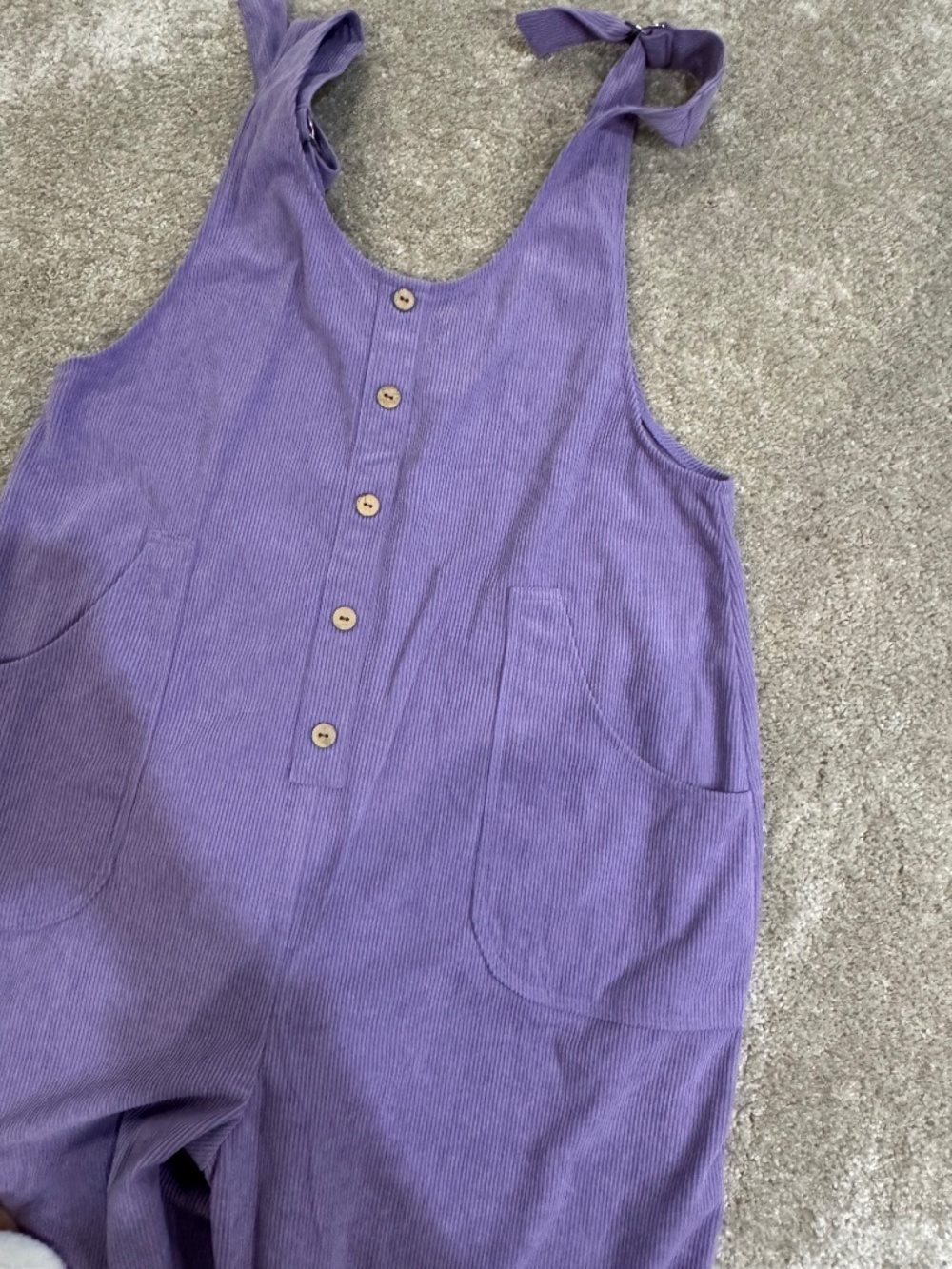 purple amazon corduroy overalls